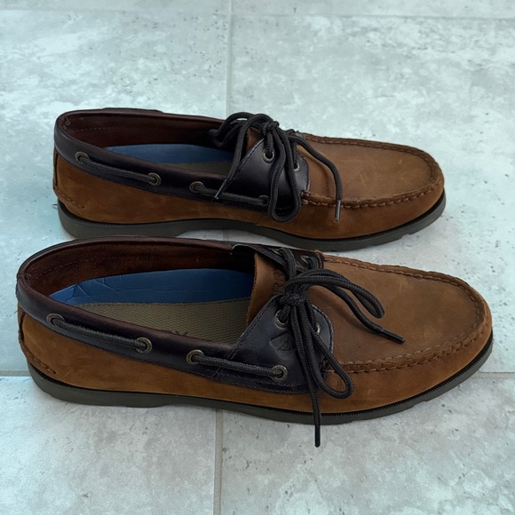 Sperry Top-Sider Leeward 2 Eye Boat Shoe Brown Buck 0777896 US Men's 10 - Picture 2 of 8
